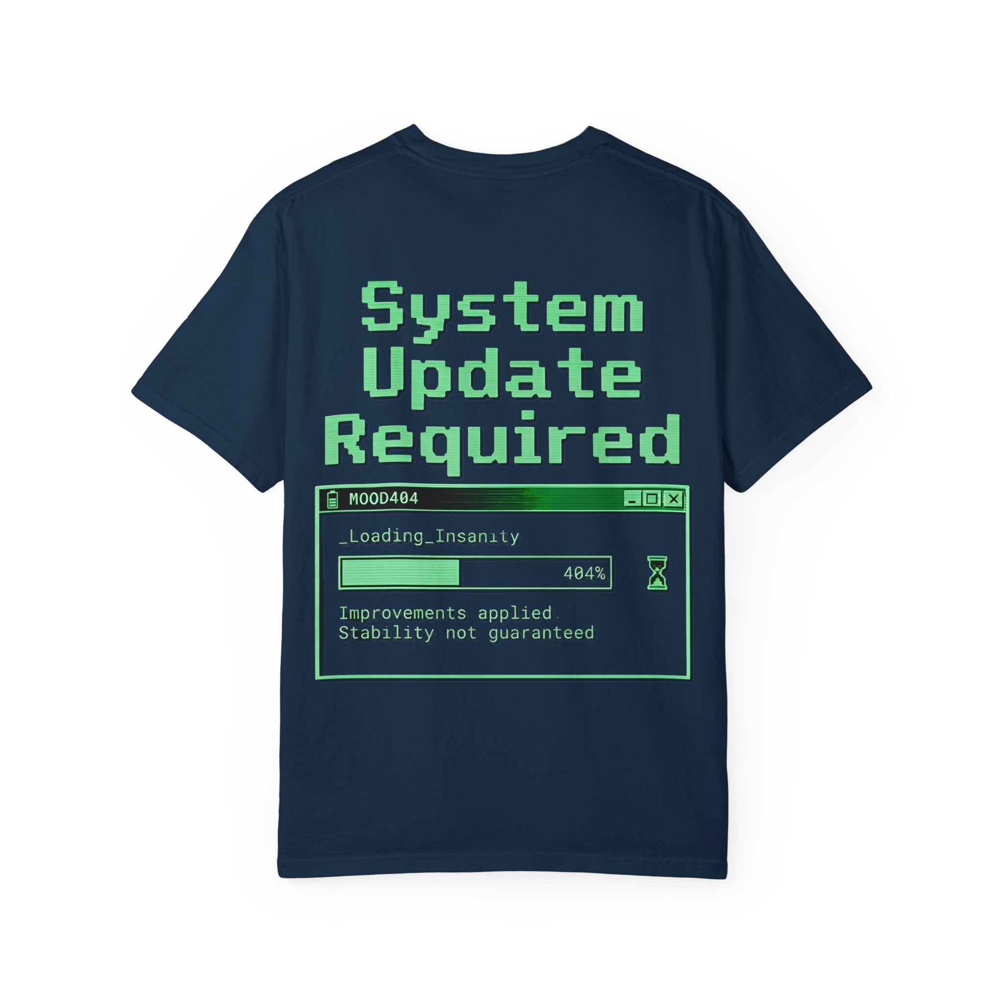 System Update Required T-shirt | 404 Mood Retro Computer Graphic