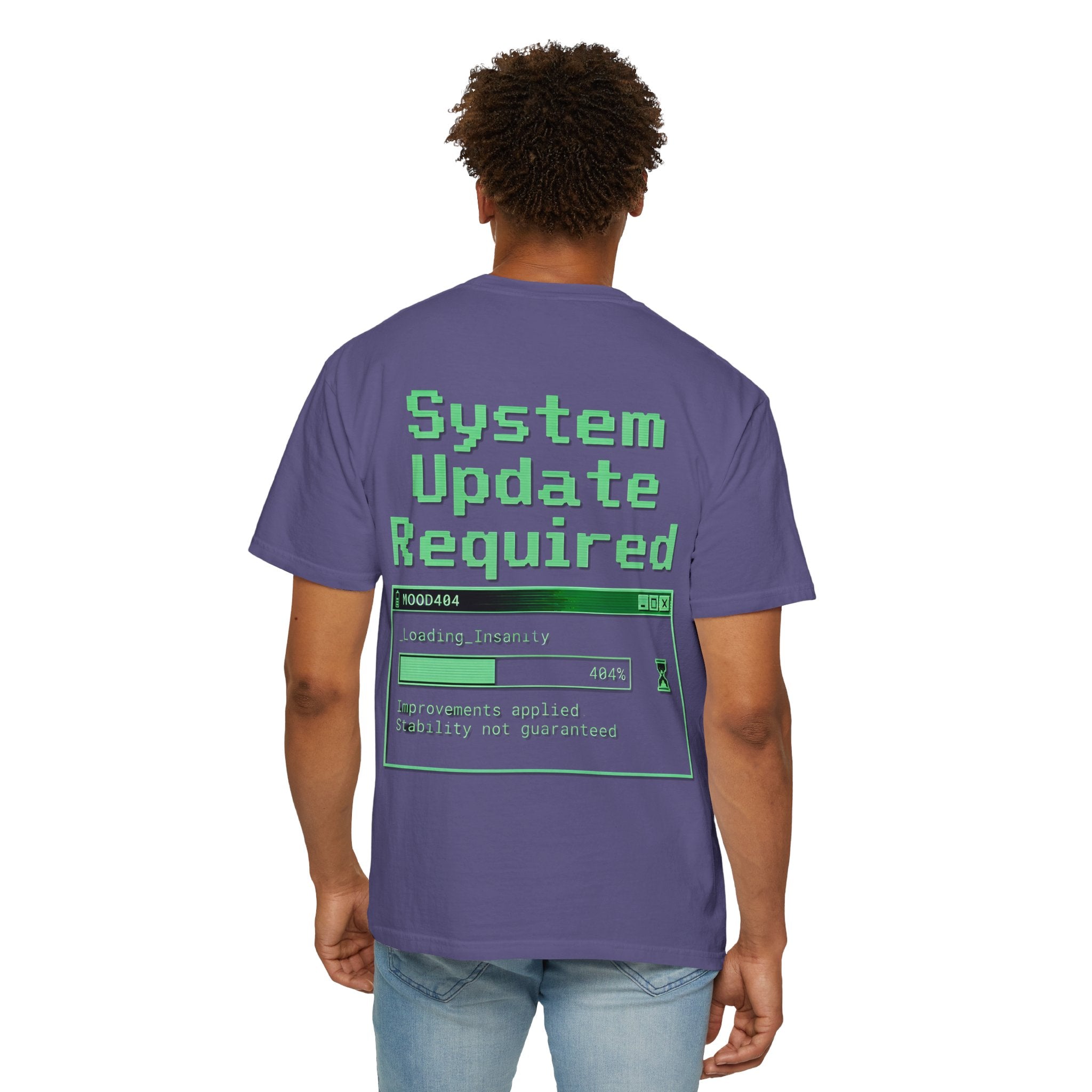 System Update Required T-shirt | 404 Mood Retro Computer Graphic