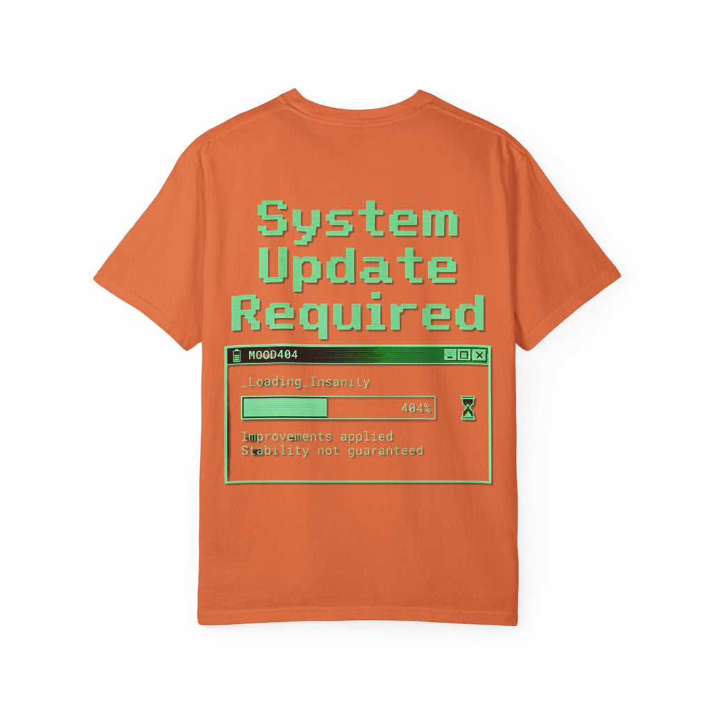 System Update Required T-shirt | 404 Mood Retro Computer Graphic