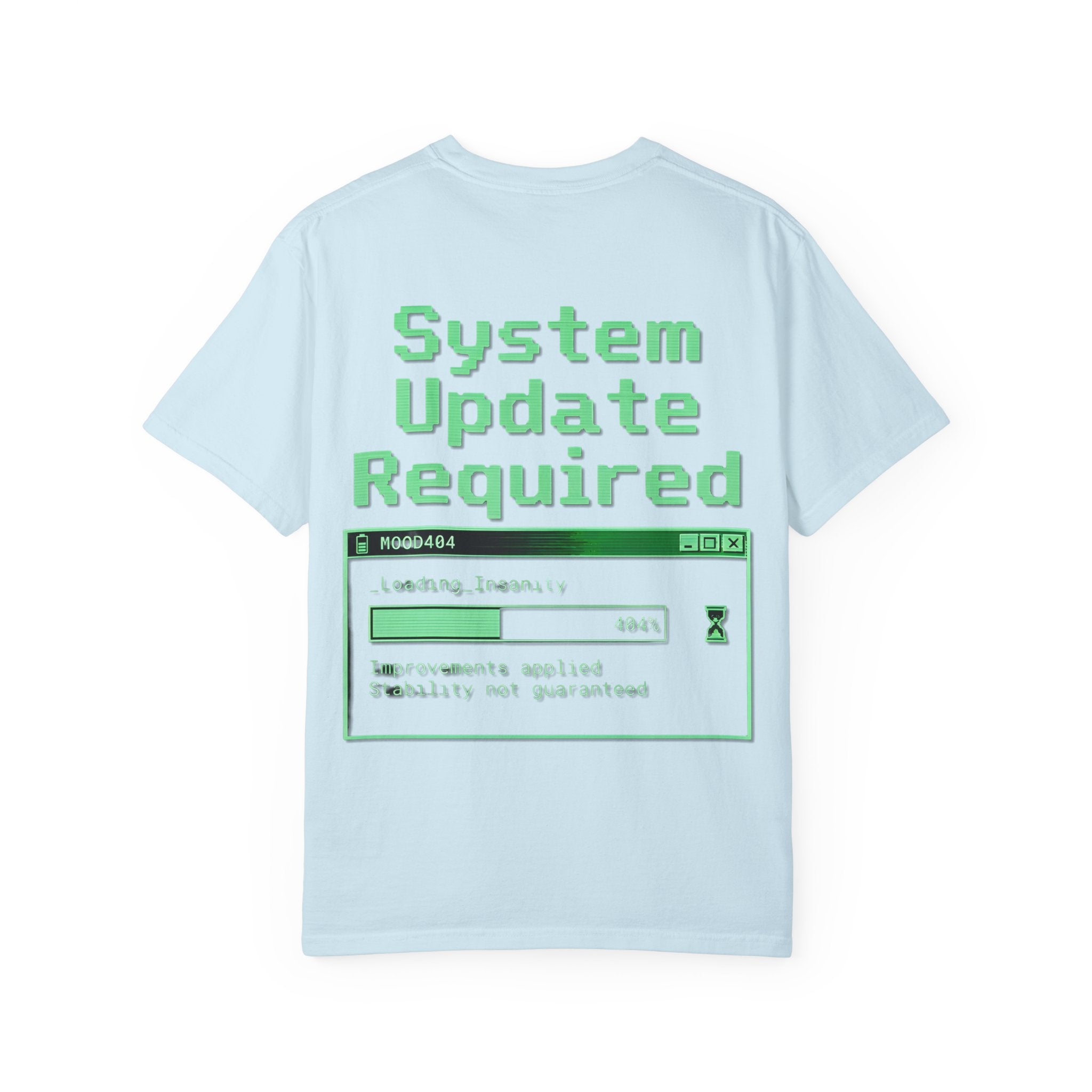 System Update Required T-shirt | 404 Mood Retro Computer Graphic