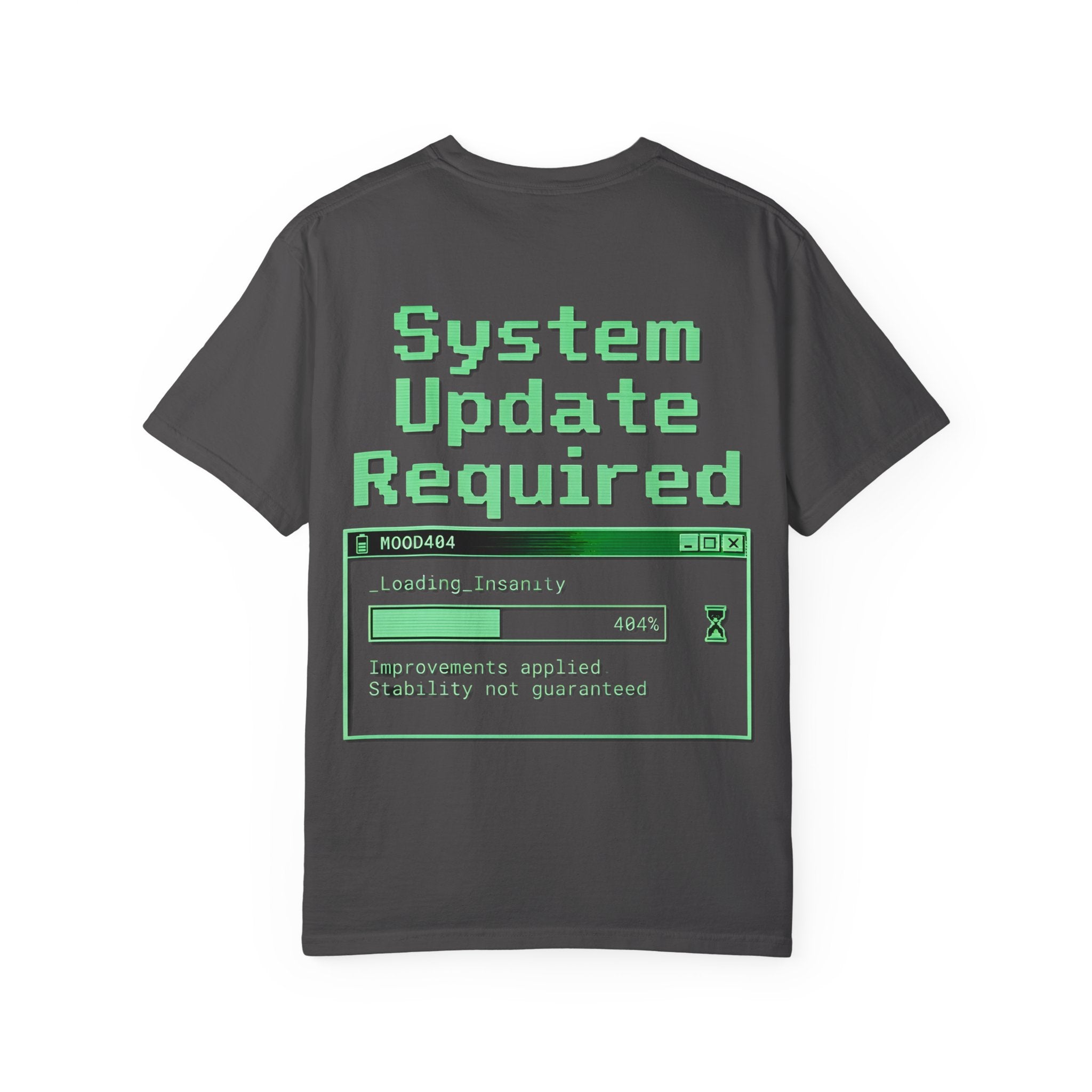 System Update Required T-shirt | 404 Mood Retro Computer Graphic