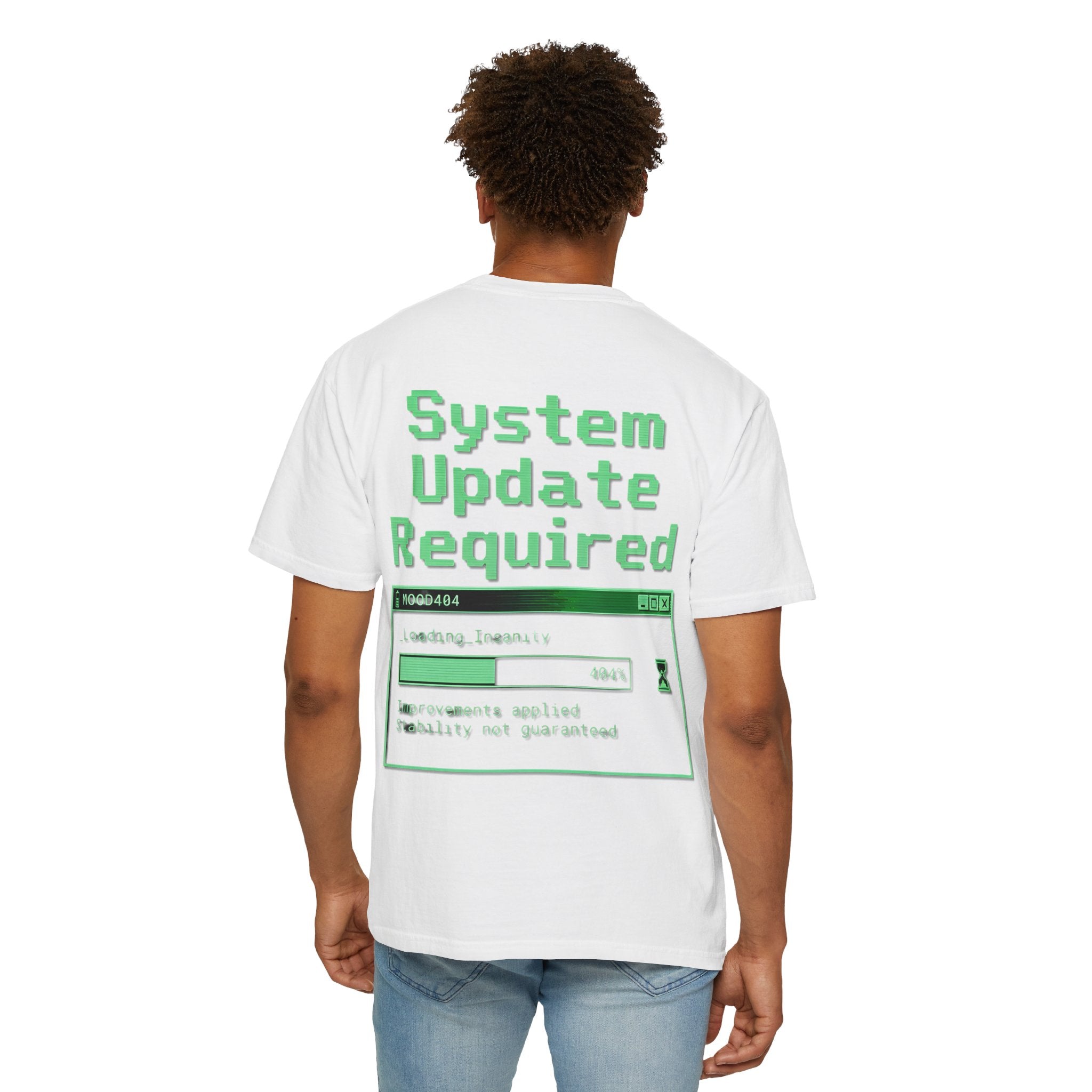 System Update Required T-shirt | 404 Mood Retro Computer Graphic