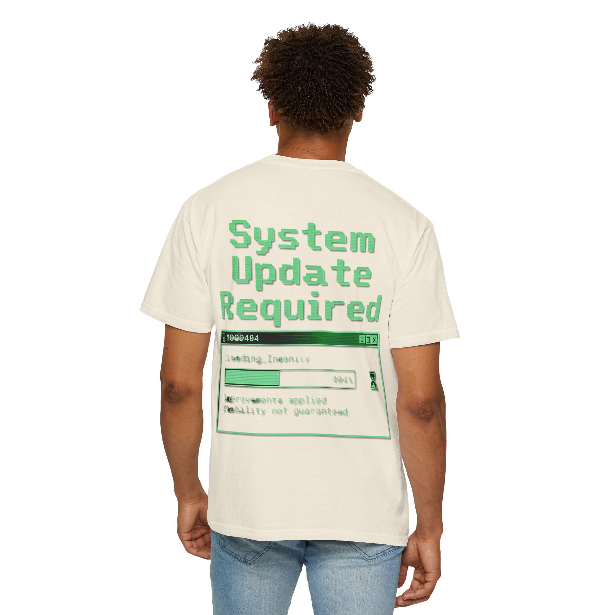System Update Required T-shirt | 404 Mood Retro Computer Graphic
