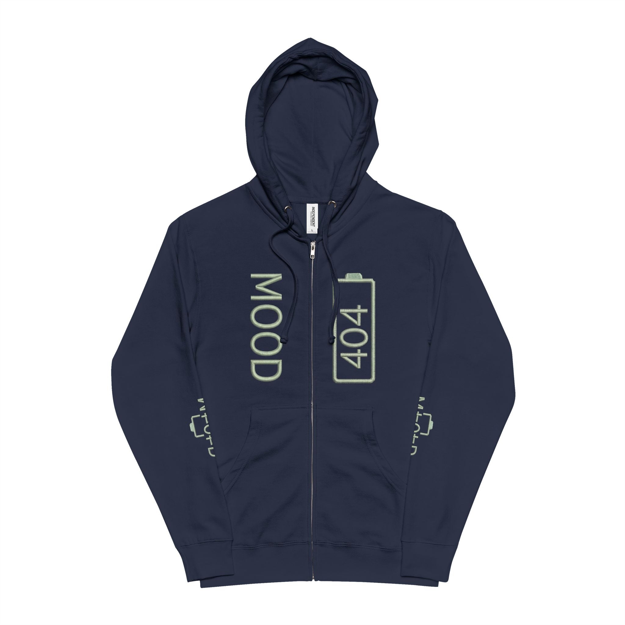 404 Mood Zip Hoodie | System Update Required Tech Graphic