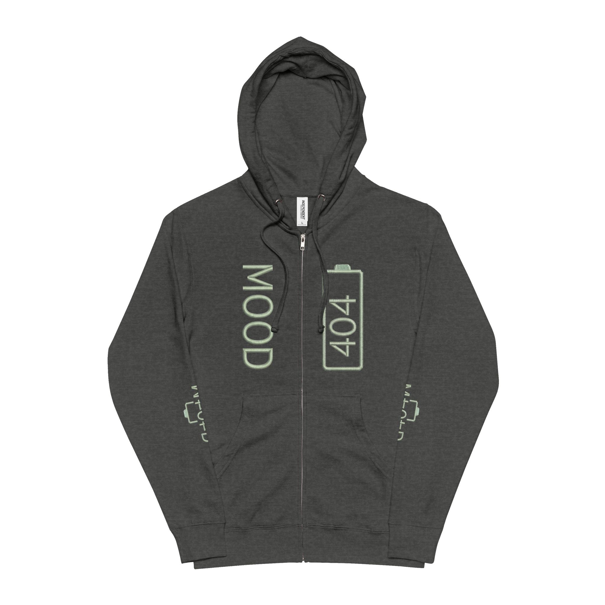 404 Mood Zip Hoodie | System Update Required Tech Graphic