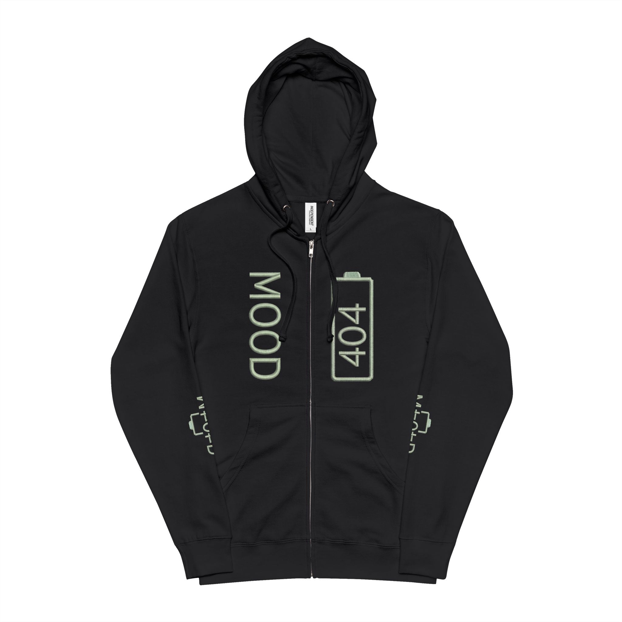404 Mood Zip Hoodie | System Update Required Tech Graphic