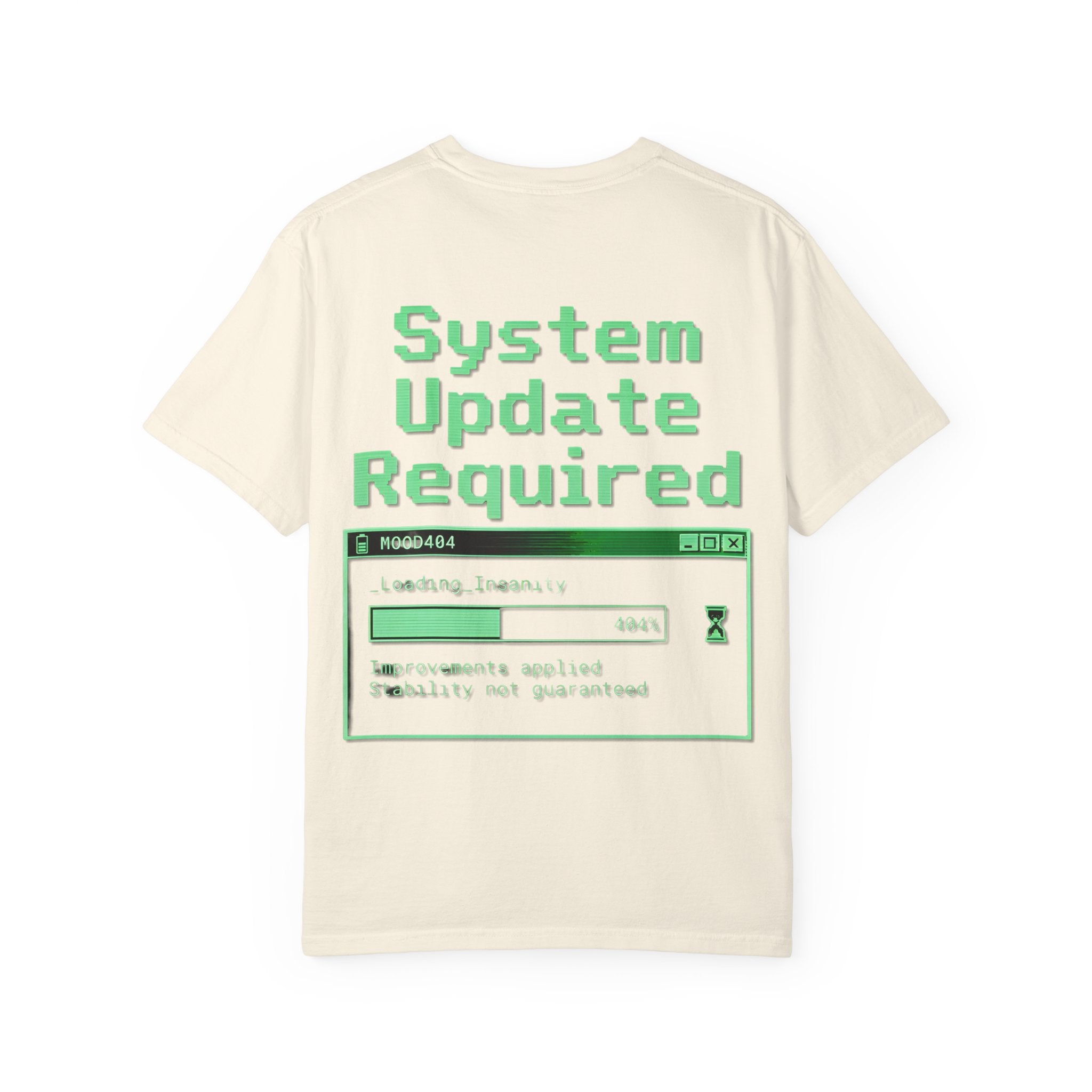 System Update Required T-shirt | 404 Mood Retro Computer Graphic