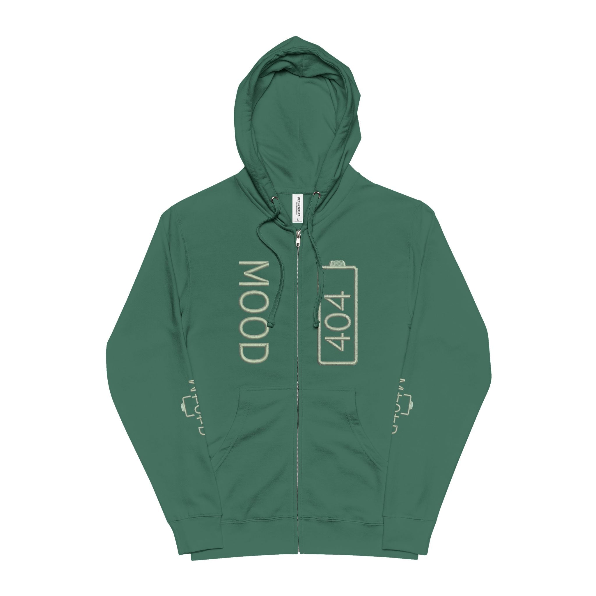 404 Mood Zip Hoodie | System Update Required Tech Graphic