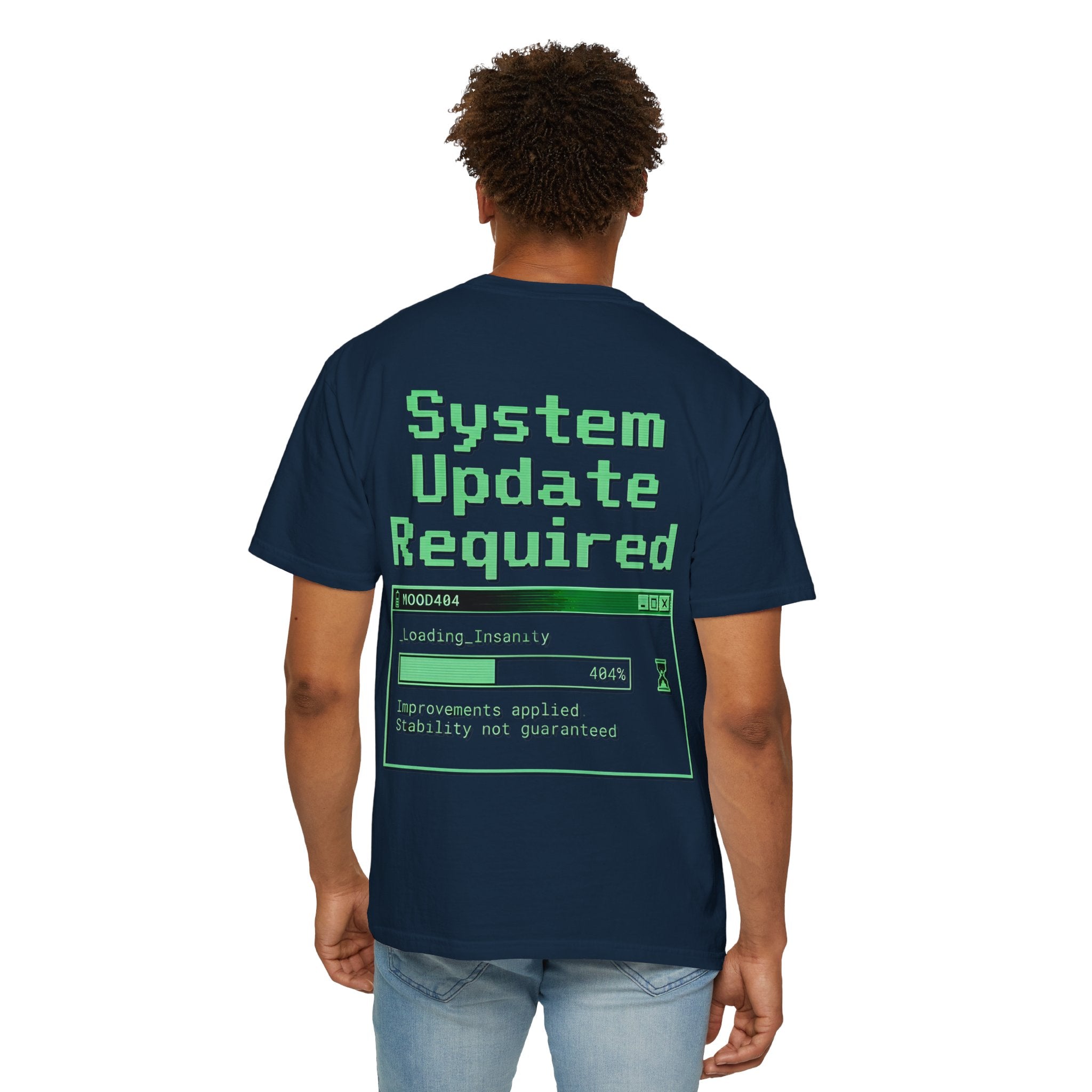 System Update Required T-shirt | 404 Mood Retro Computer Graphic
