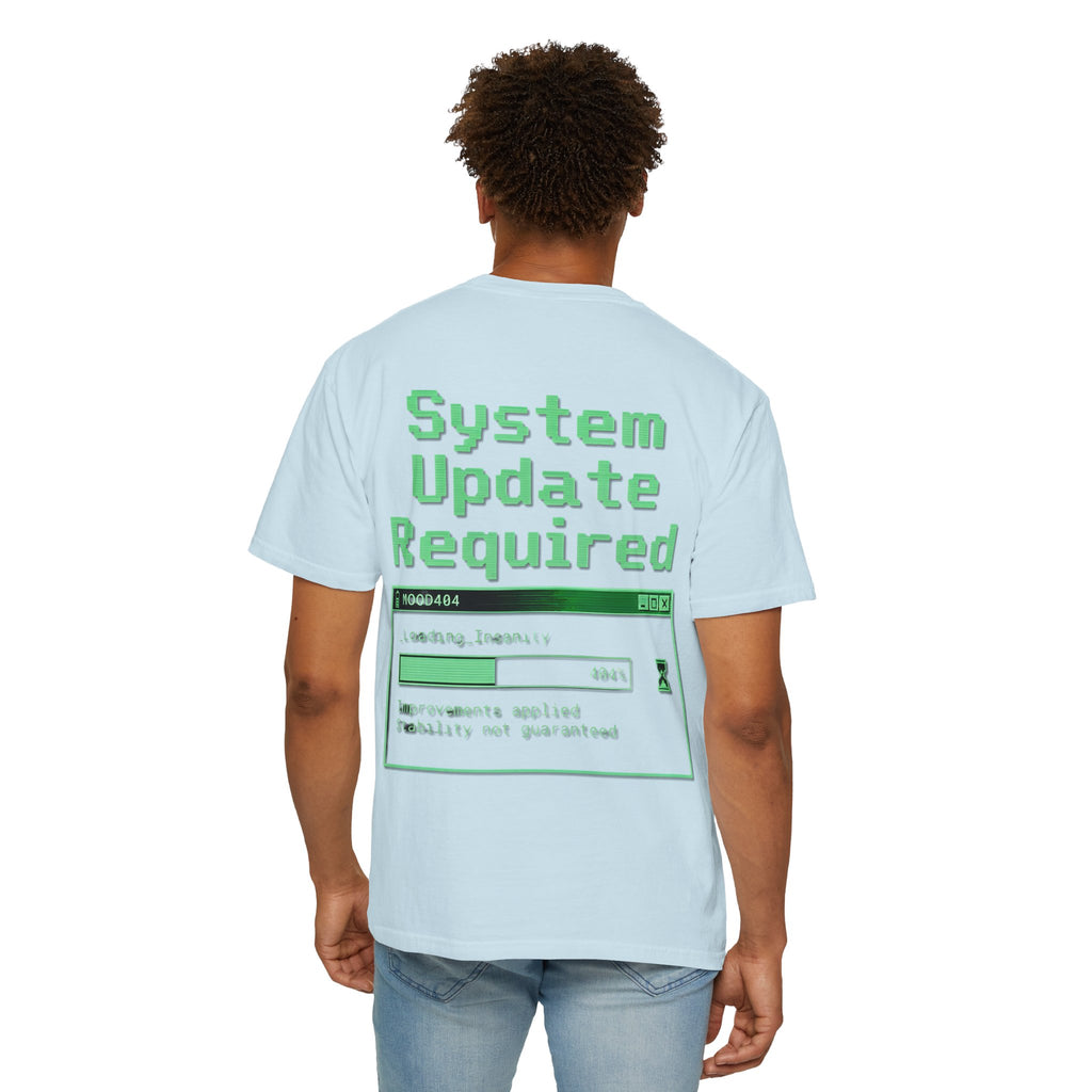 System Update Required T-shirt | 404 Mood Retro Computer Graphic
