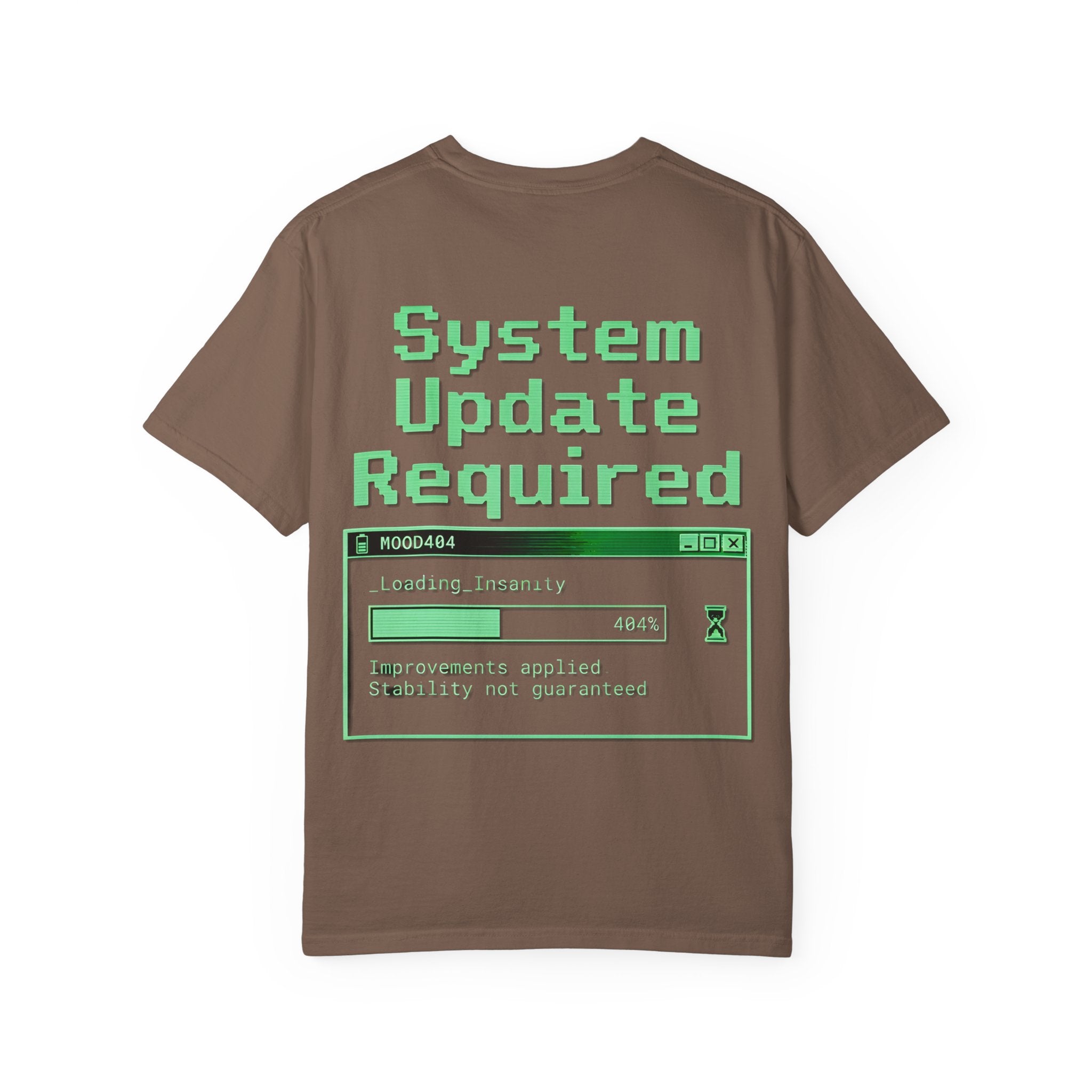 System Update Required T-shirt | 404 Mood Retro Computer Graphic