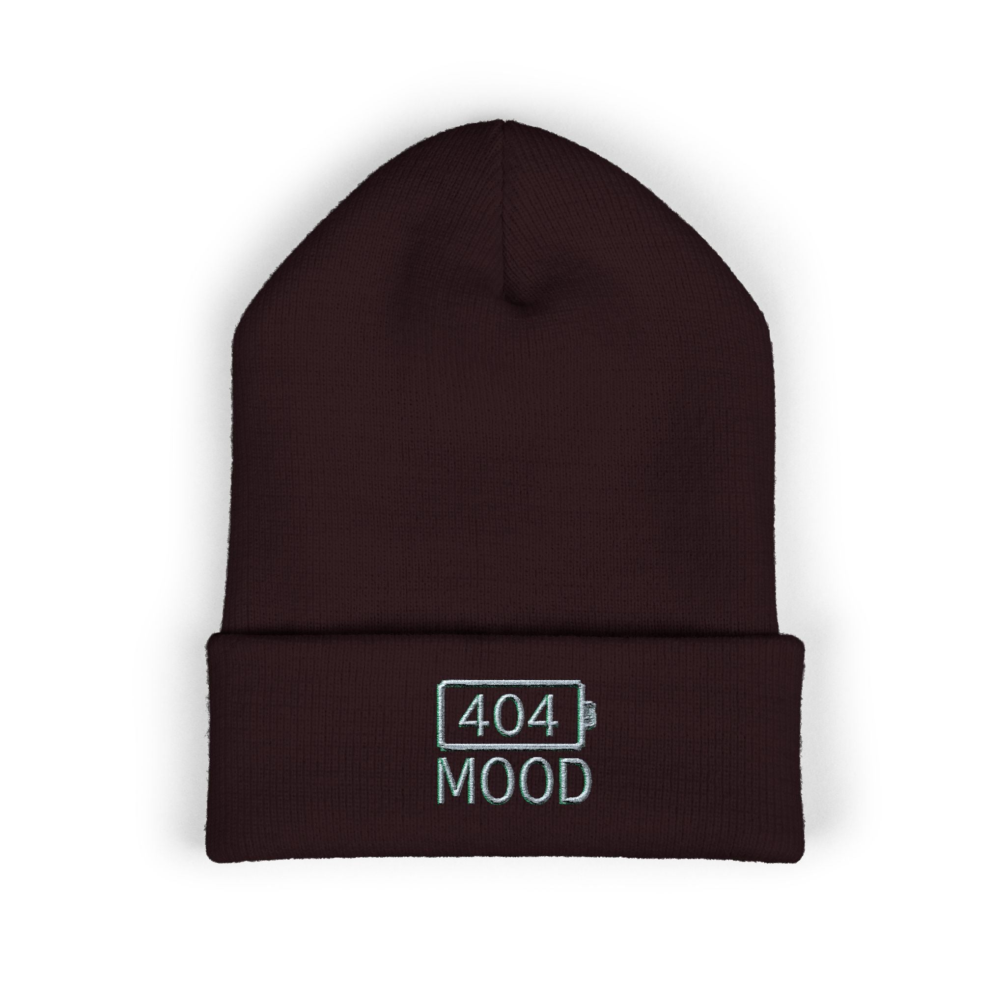 404 Mood beanie | embroidered cuffed beanie