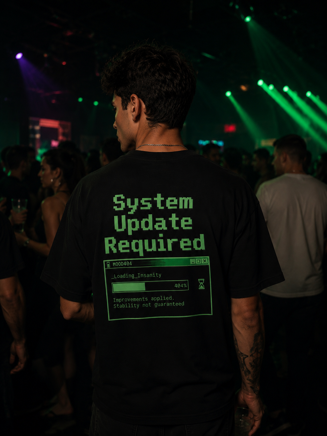 System Update Required T-shirt | 404 Mood Retro Computer Graphic