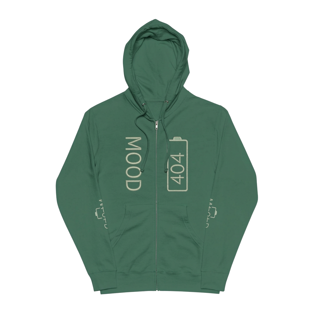 404 Mood Zip Hoodie | System Update Required Tech Graphic
