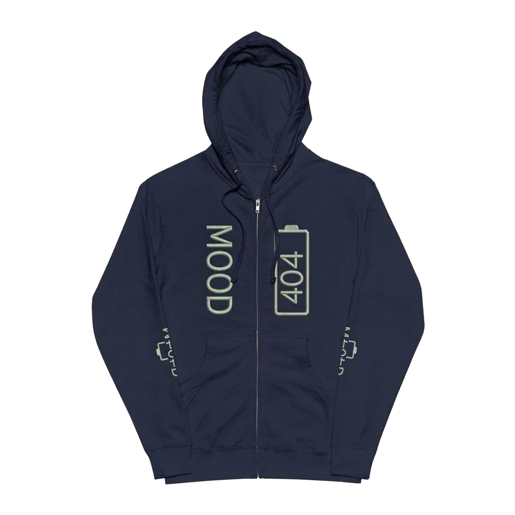 404 Mood Zip Hoodie | System Update Required Tech Graphic