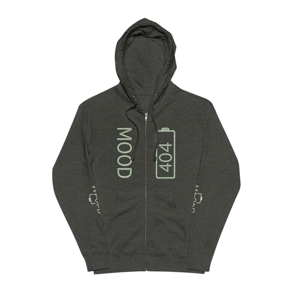 404 Mood Zip Hoodie | System Update Required Tech Graphic