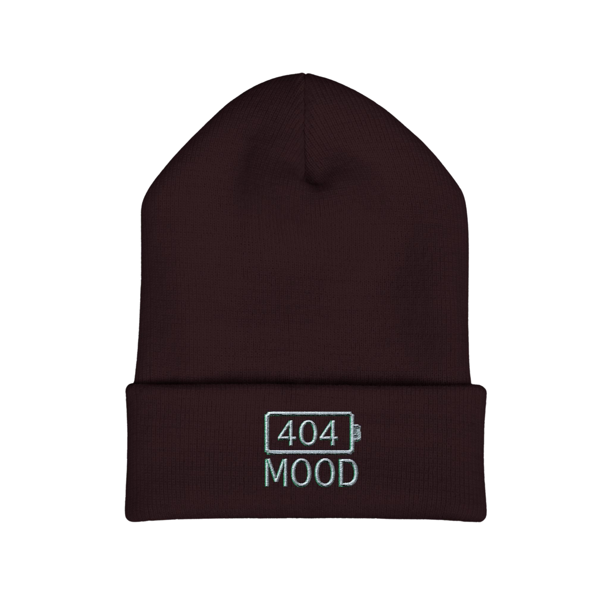 404 Mood beanie | embroidered cuffed beanie