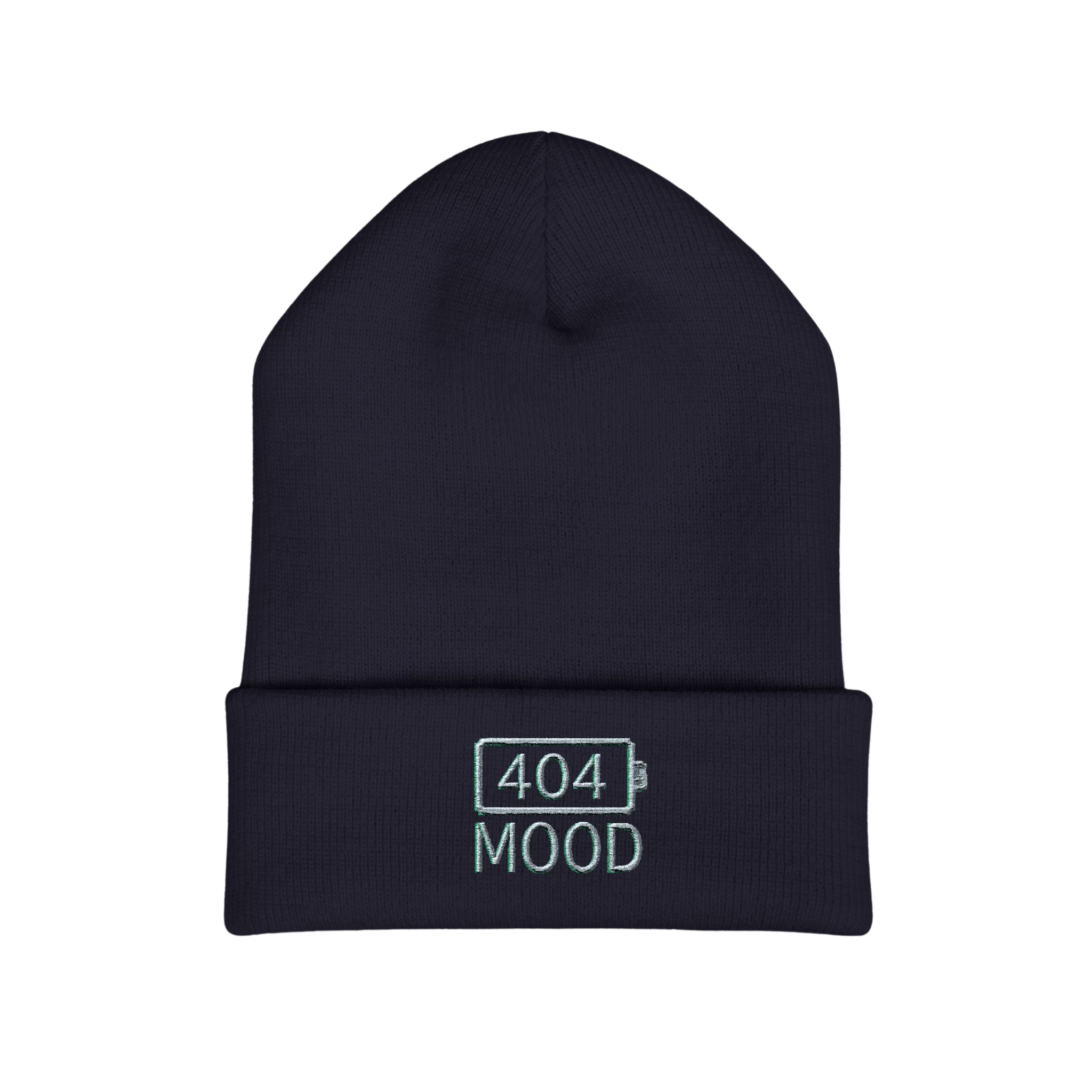 404 Mood beanie | embroidered cuffed beanie