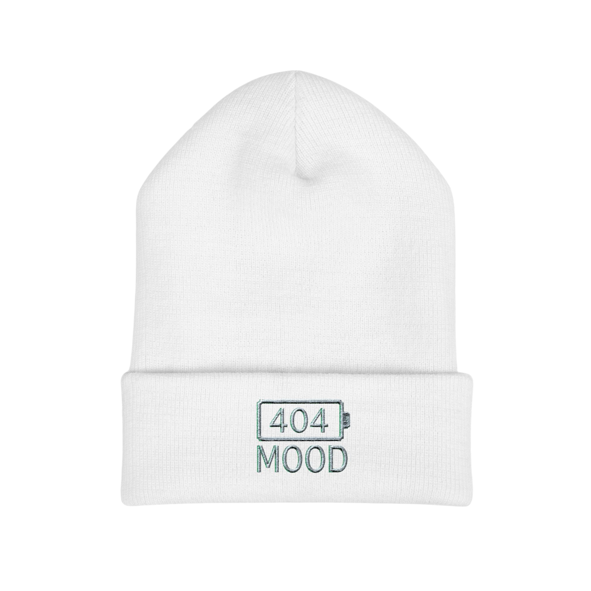 404 Mood beanie | embroidered cuffed beanie
