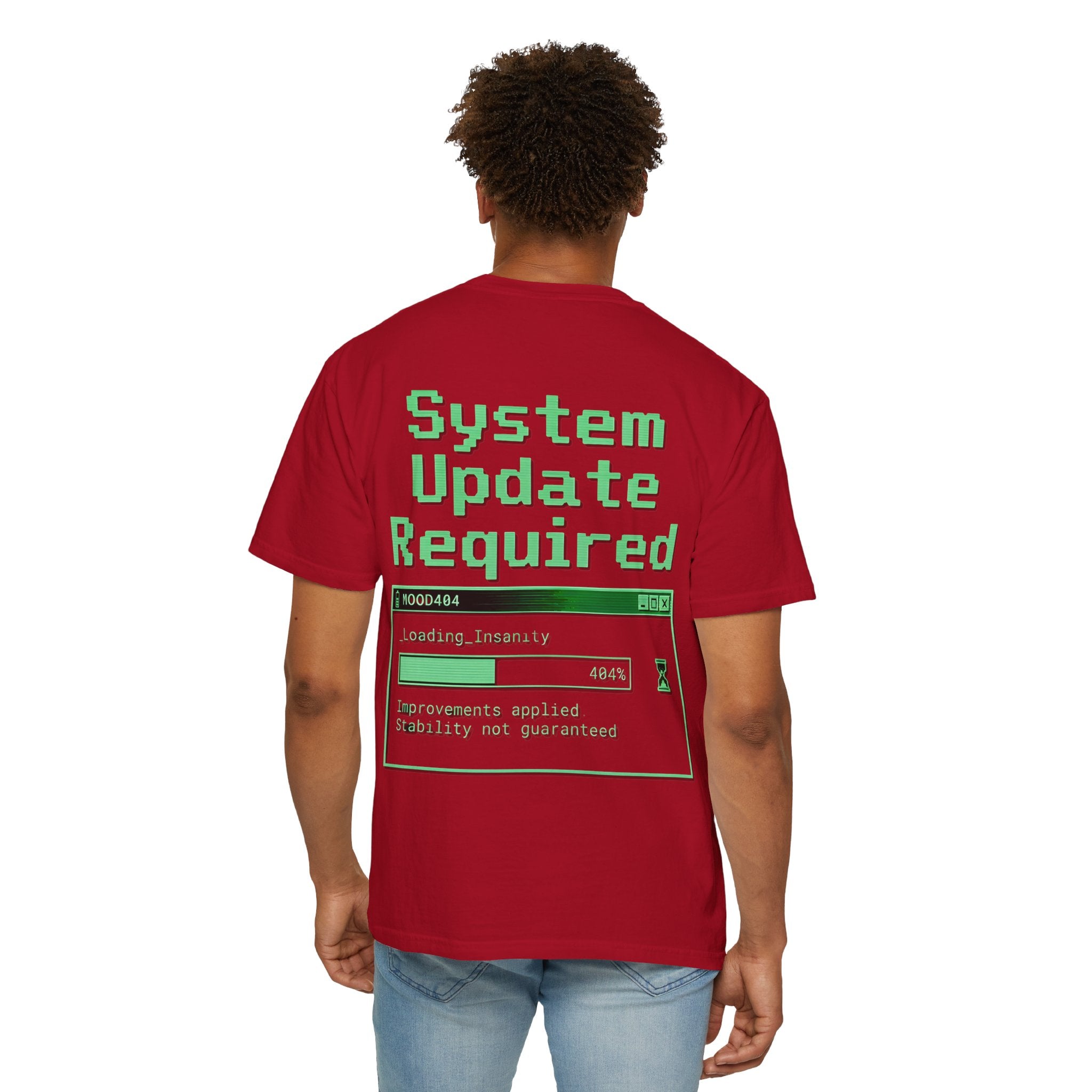 System Update Required T-shirt | 404 Mood Retro Computer Graphic
