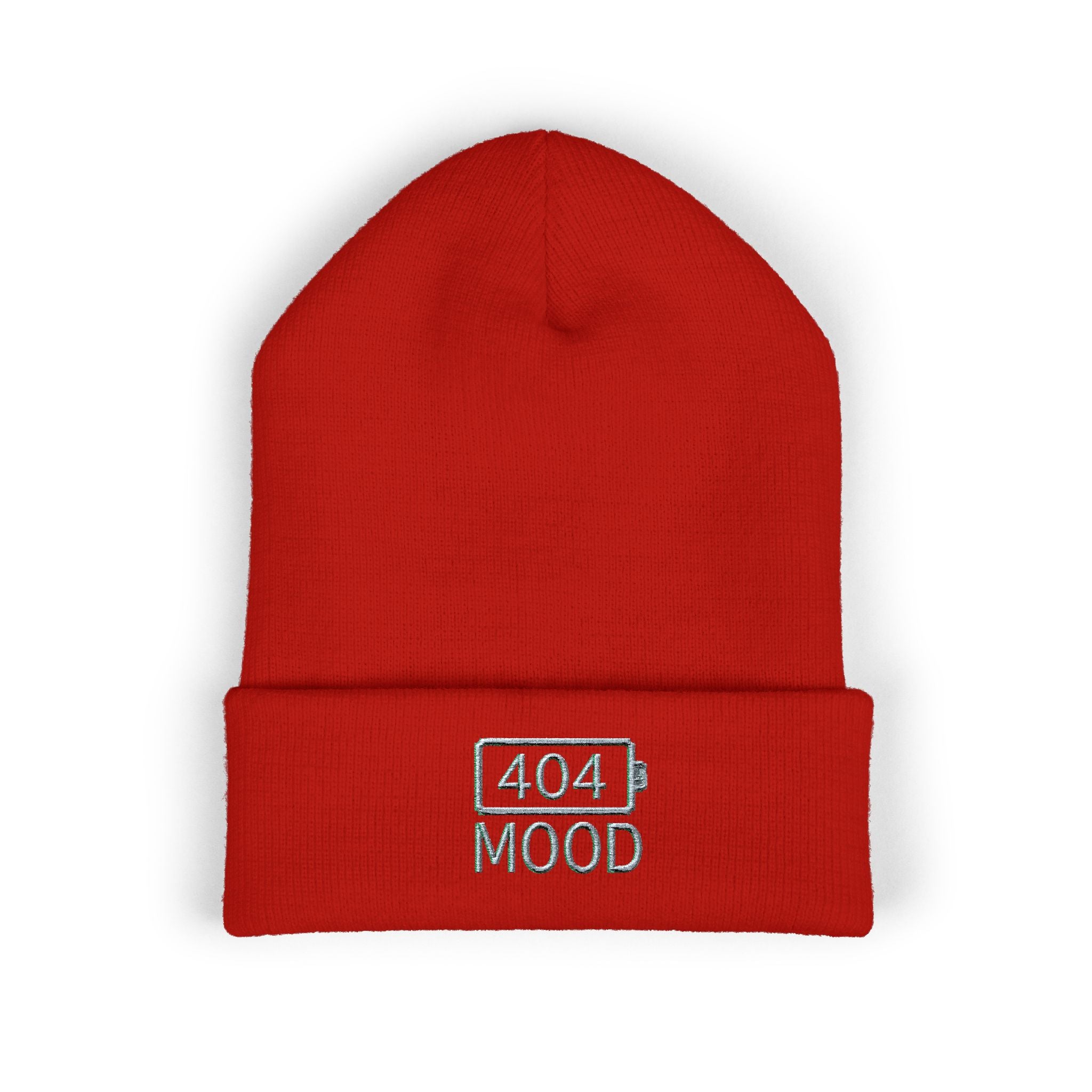 404 Mood beanie | embroidered cuffed beanie