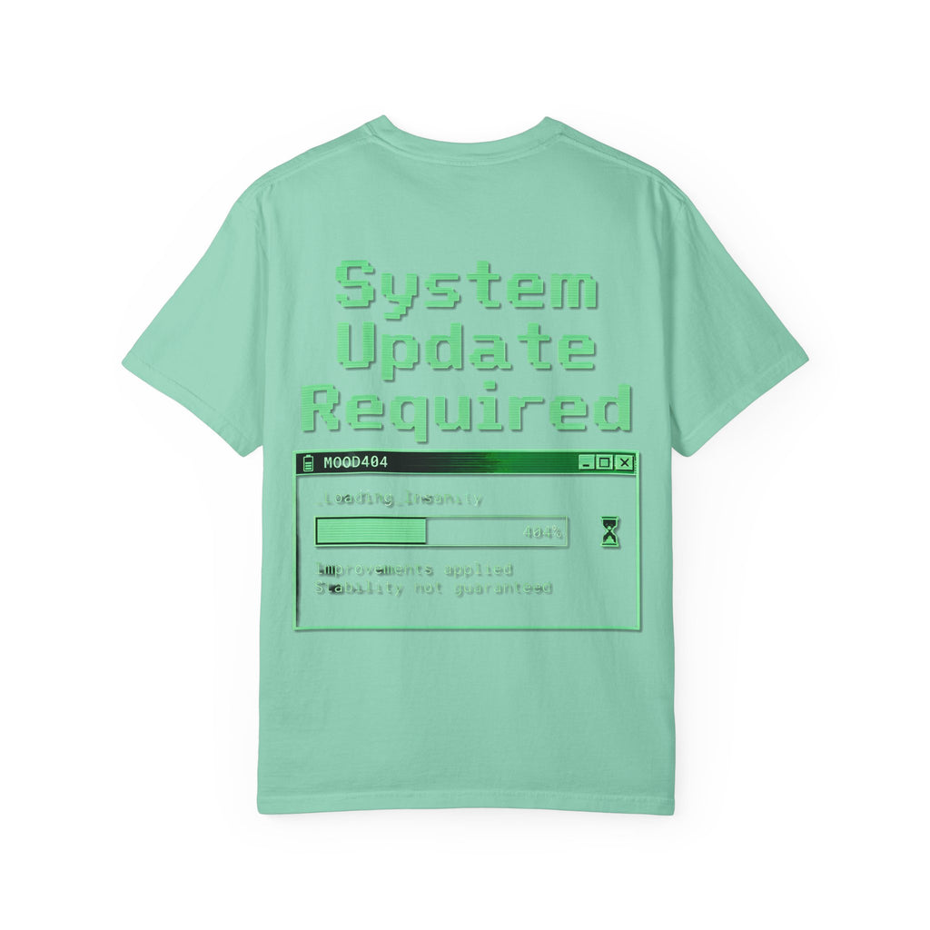 System Update Required T-shirt | 404 Mood Retro Computer Graphic