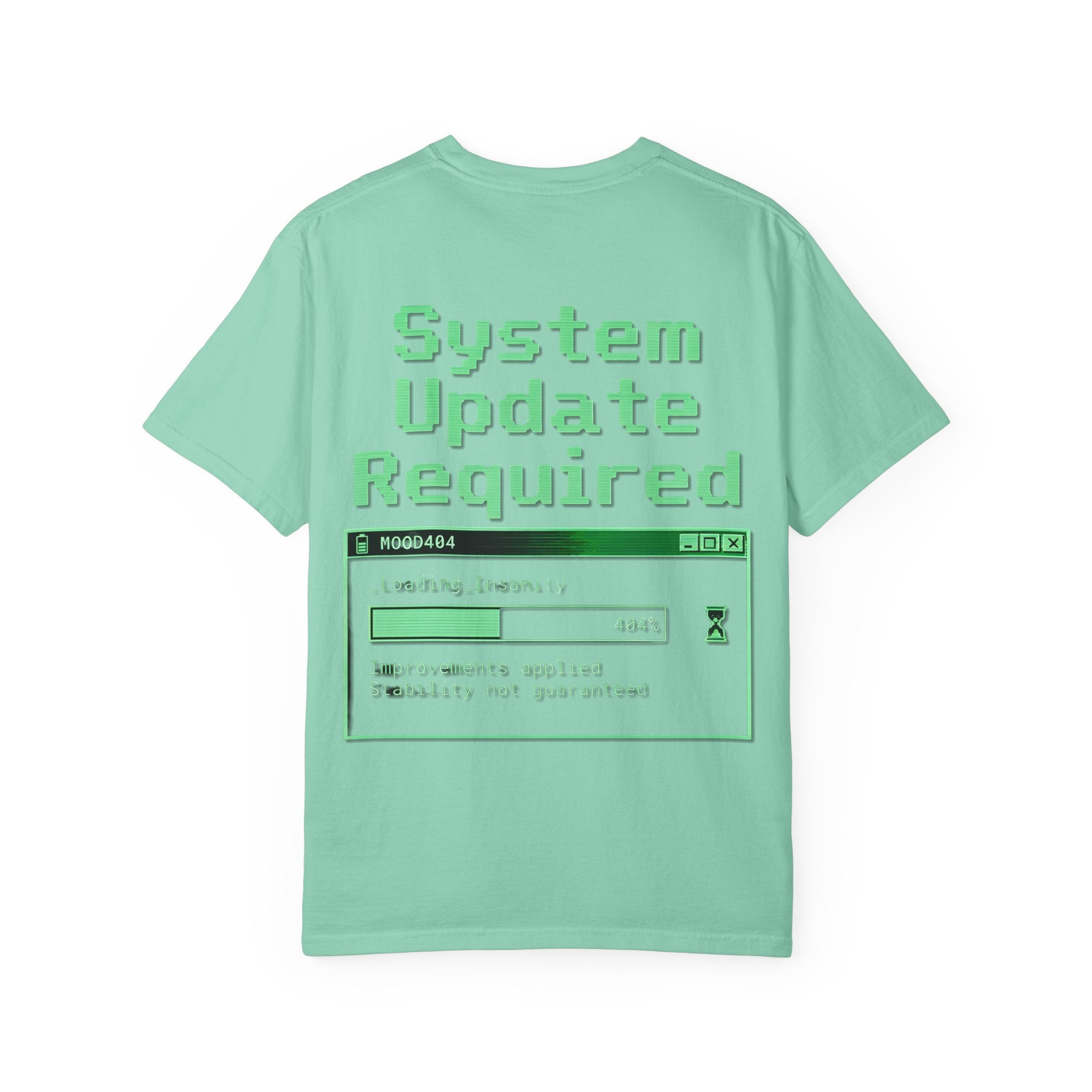 System Update Required T-shirt | 404 Mood Retro Computer Graphic