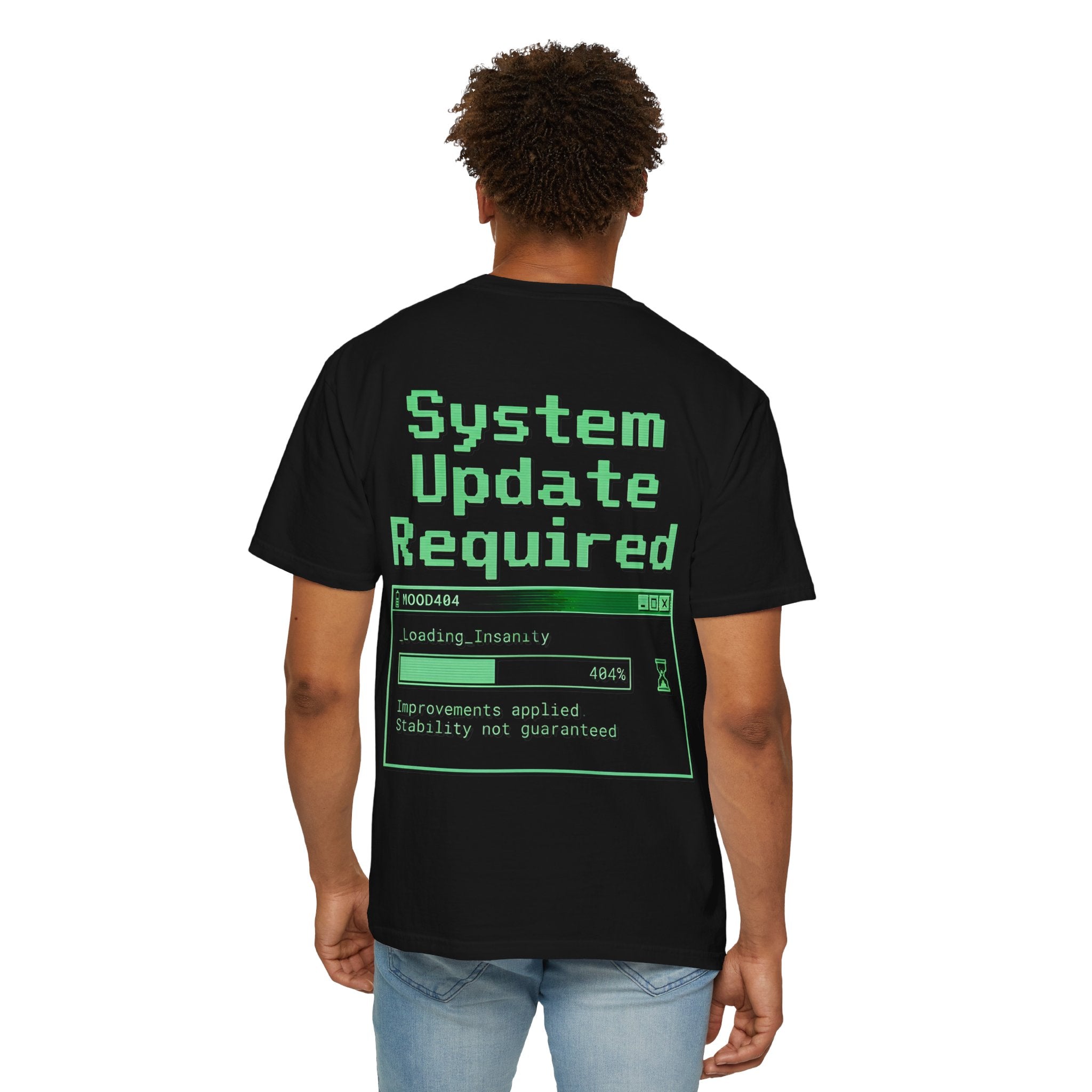 System Update Required T-shirt | 404 Mood Retro Computer Graphic