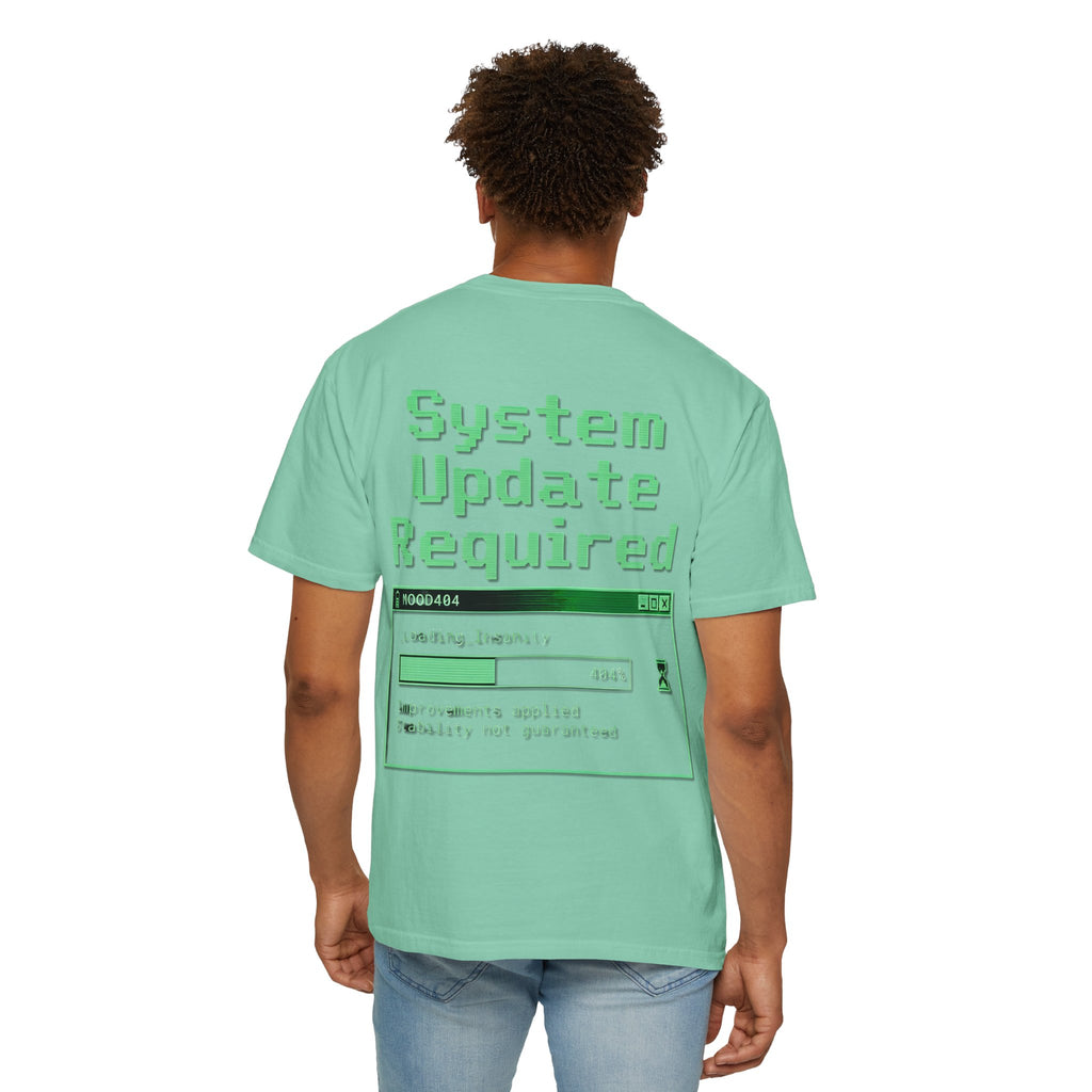 System Update Required T-shirt | 404 Mood Retro Computer Graphic
