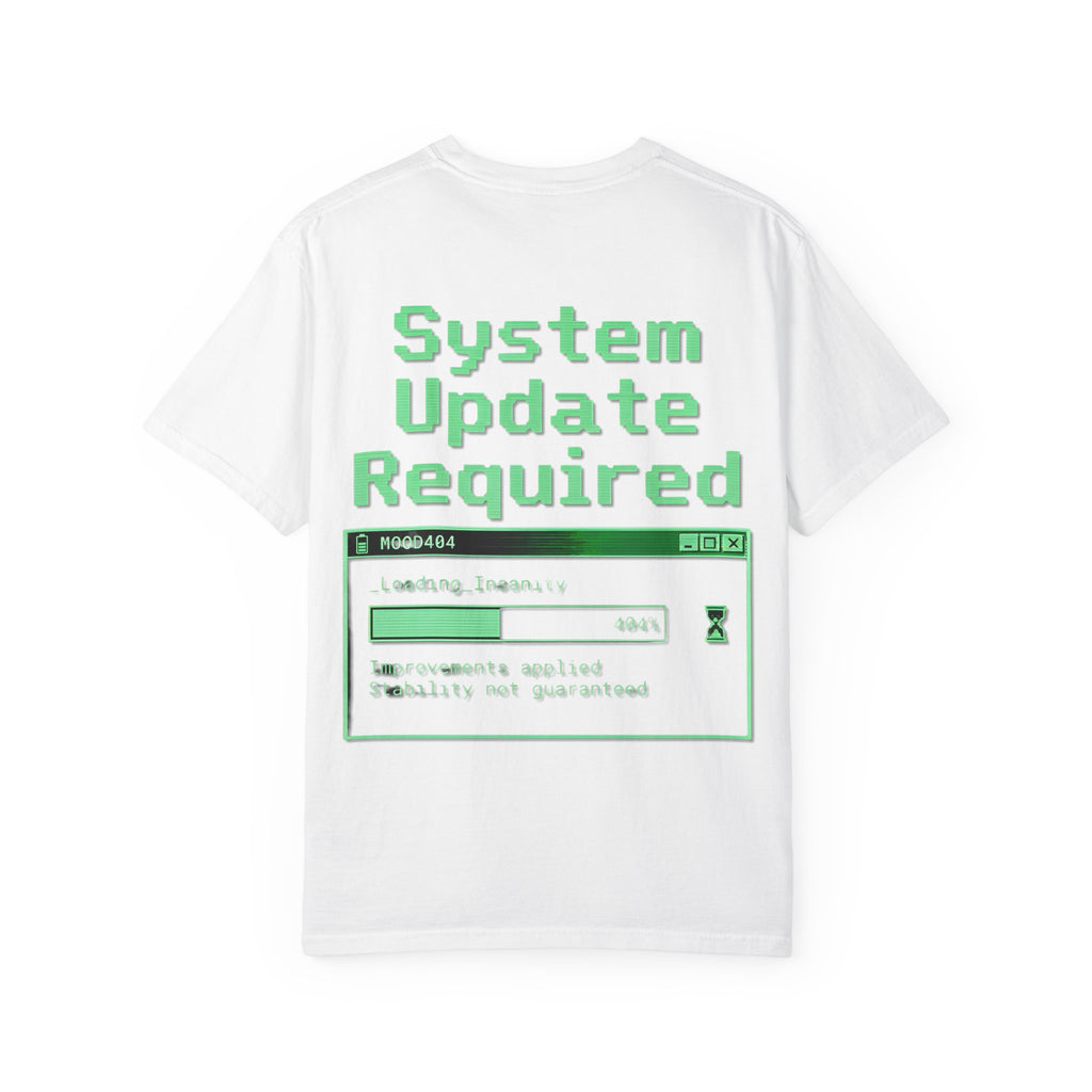 System Update Required T-shirt | 404 Mood Retro Computer Graphic
