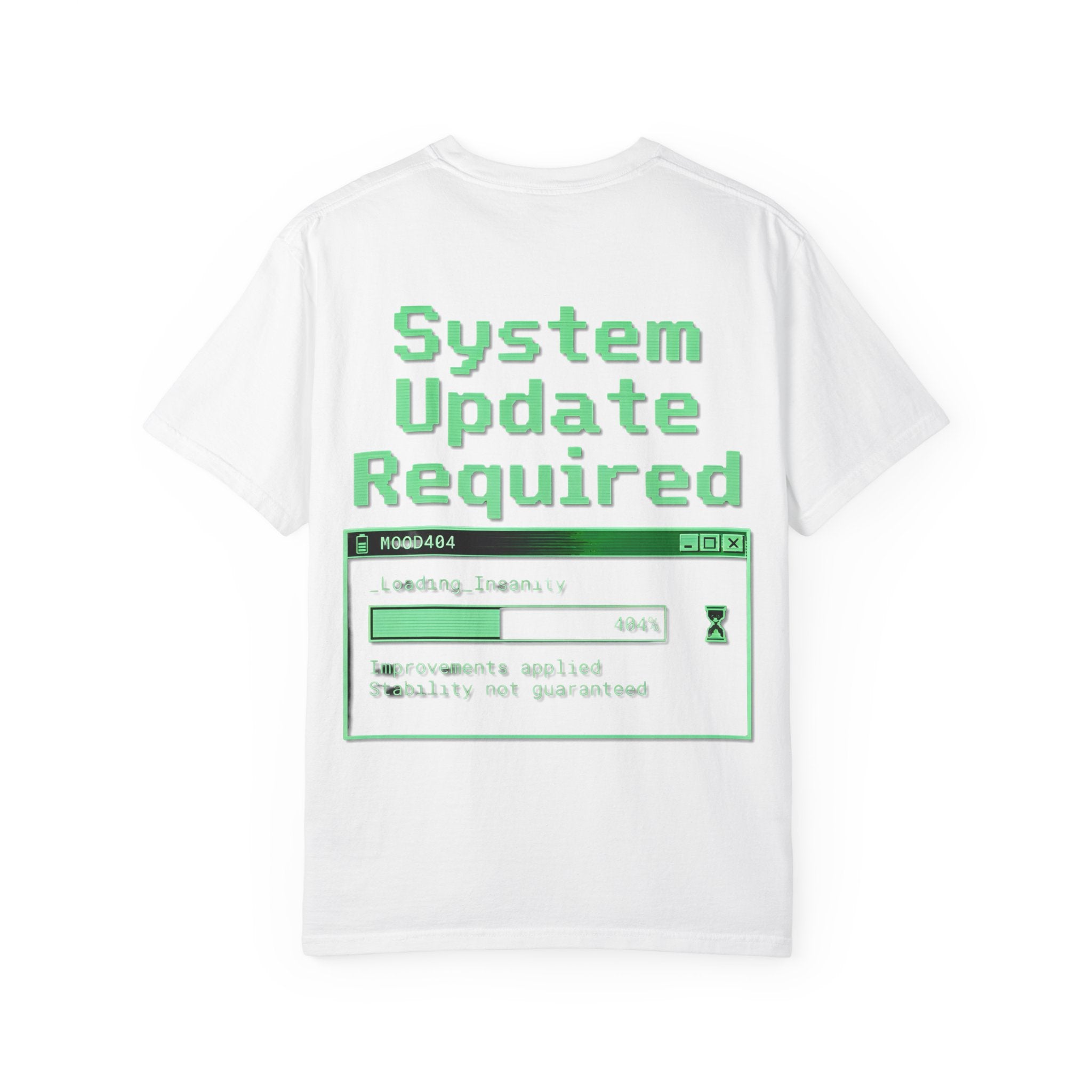 System Update Required T-shirt | 404 Mood Retro Computer Graphic