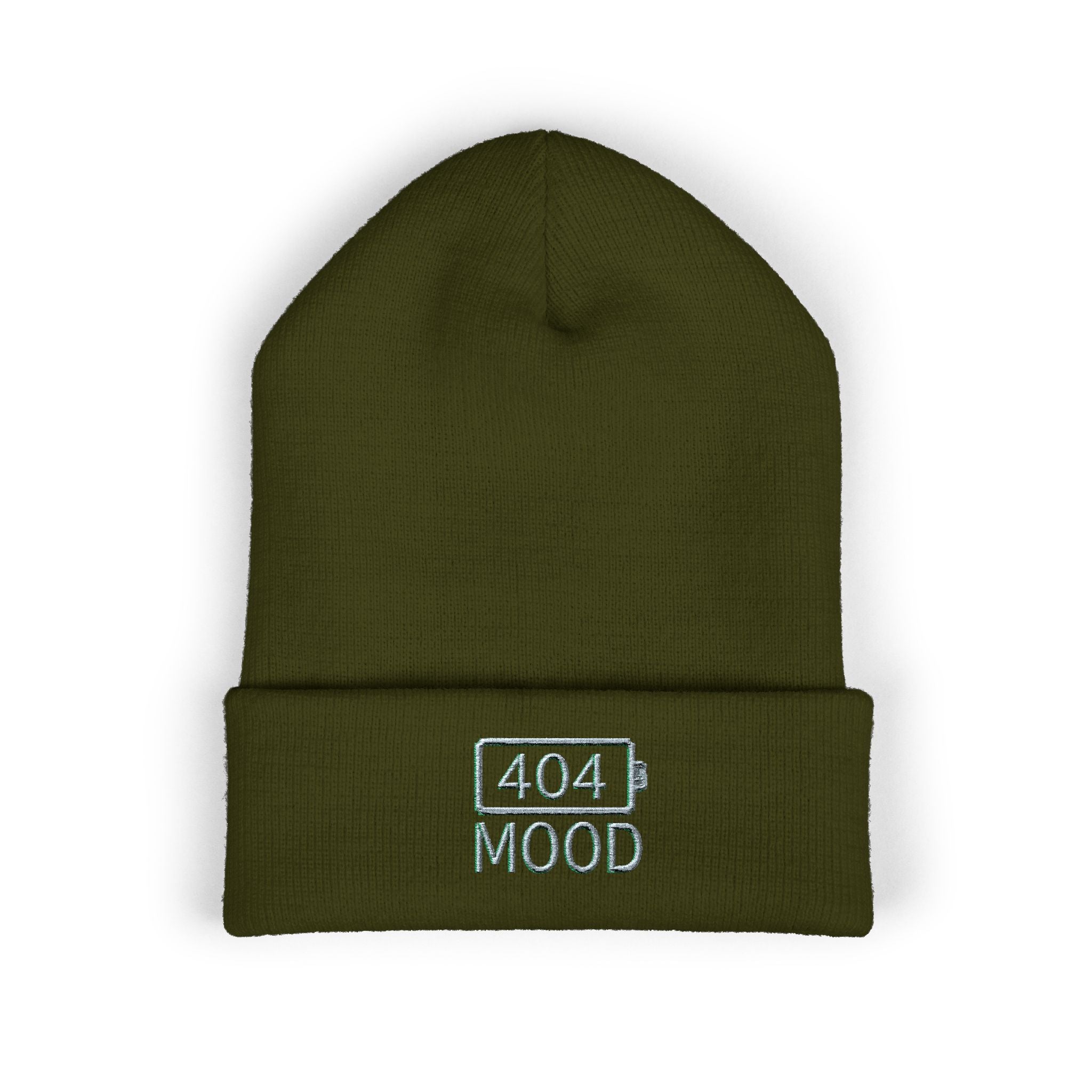 404 Mood beanie | embroidered cuffed beanie
