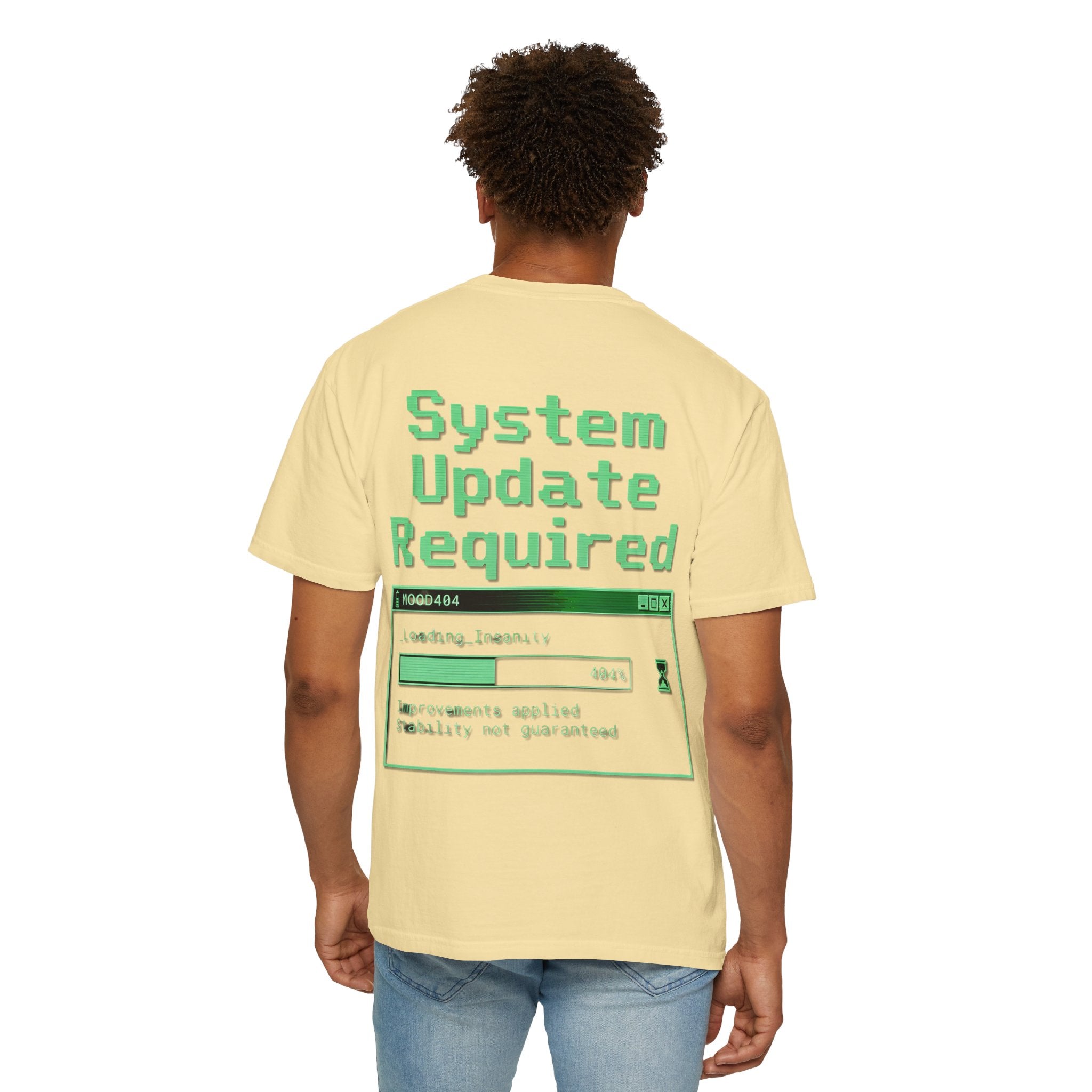 System Update Required T-shirt | 404 Mood Retro Computer Graphic