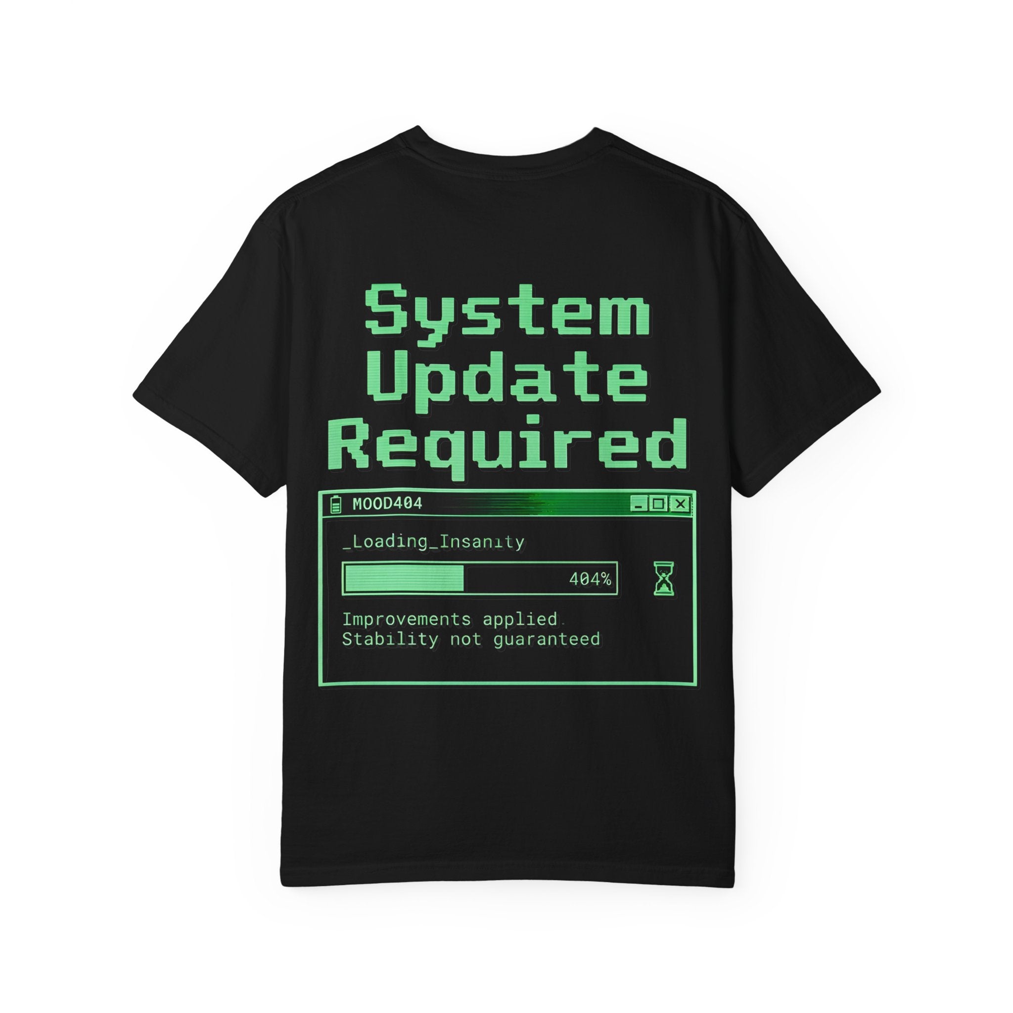 System Update Required T-shirt | 404 Mood Retro Computer Graphic