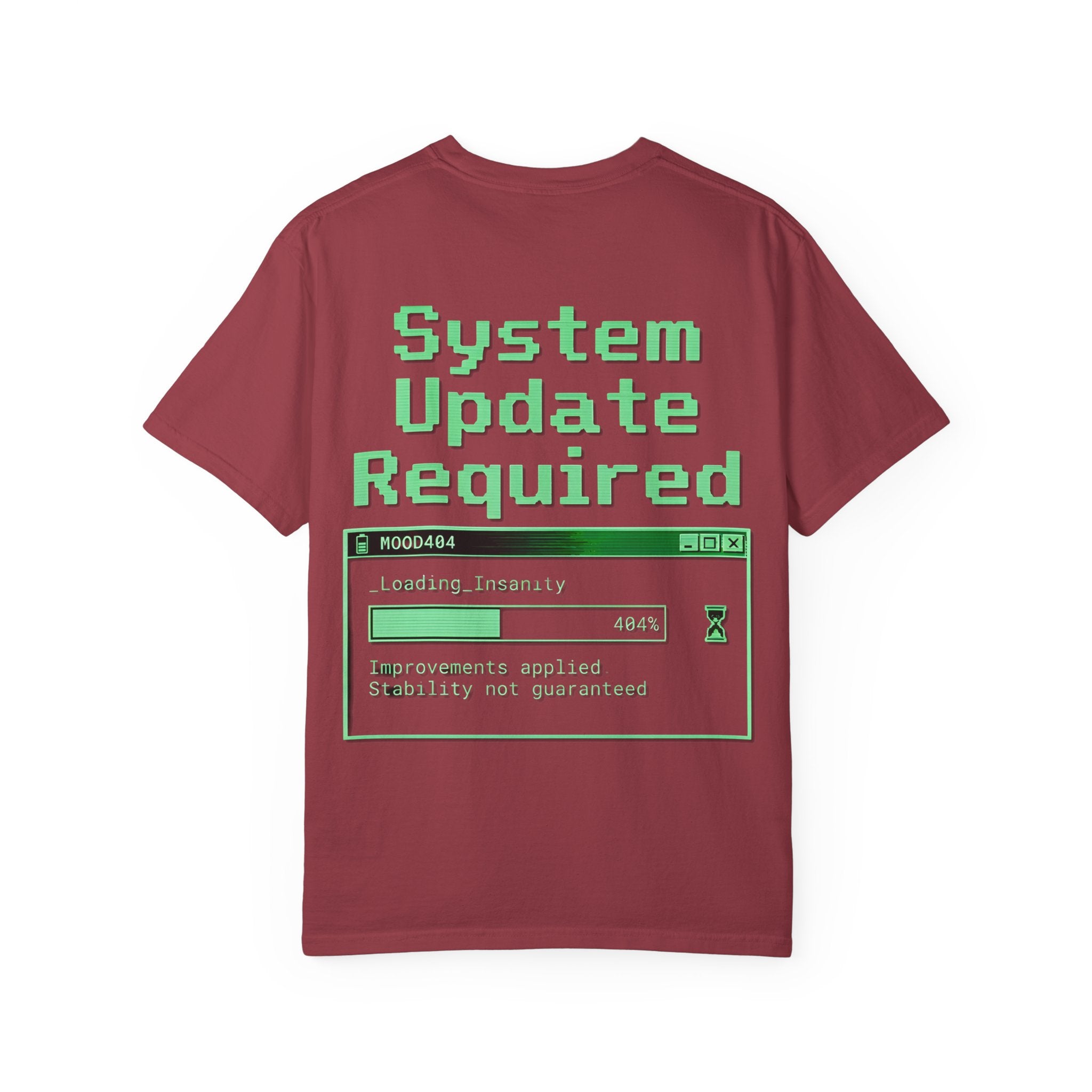 System Update Required T-shirt | 404 Mood Retro Computer Graphic