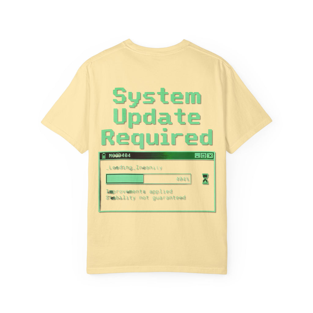 System Update Required T-shirt | 404 Mood Retro Computer Graphic