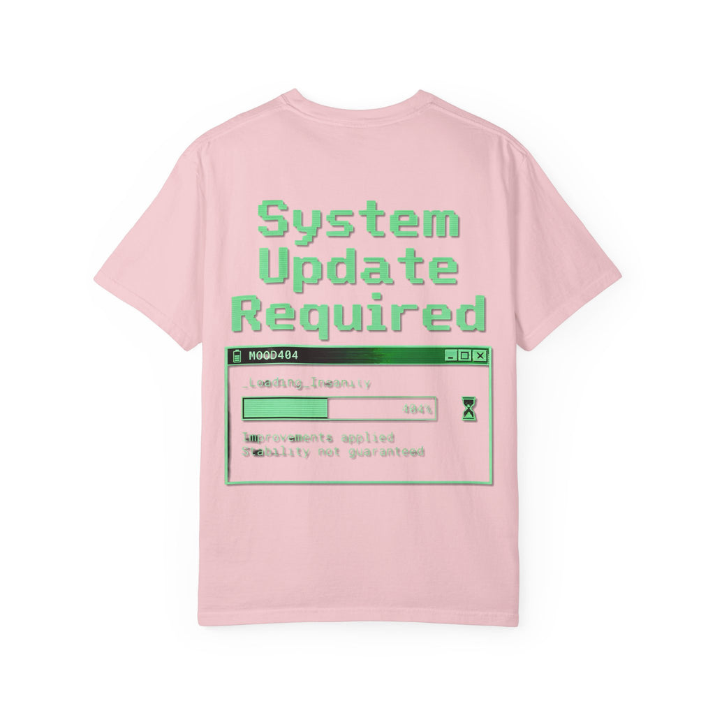 System Update Required T-shirt | 404 Mood Retro Computer Graphic