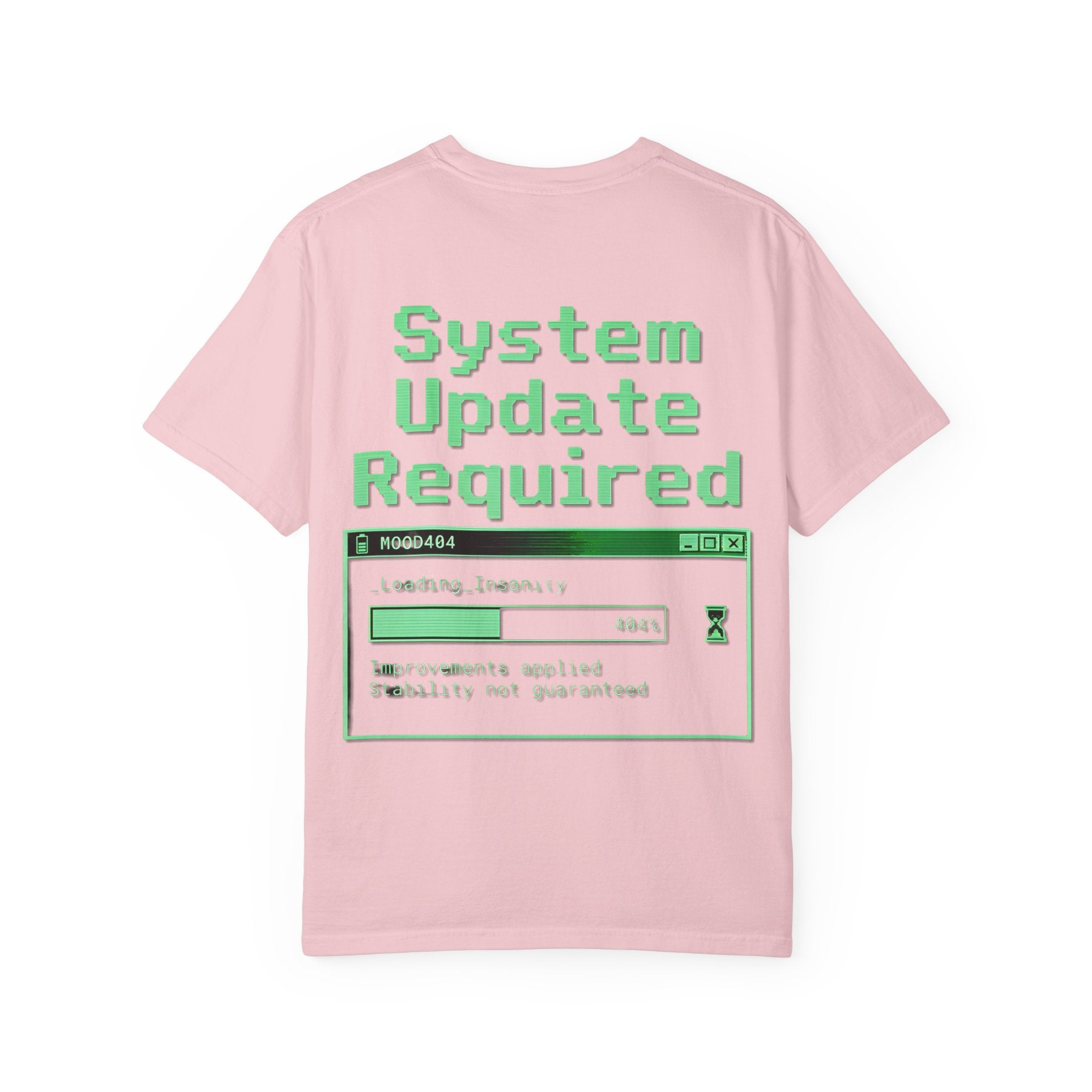 System Update Required T-shirt | 404 Mood Retro Computer Graphic